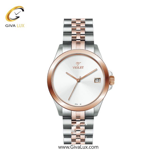 ساعت مچی اورجینال زنانه ویولت VIOLET نقره ای-رزگلد | نقره ای-رزگلد| نقره ای| کد رفرنس 0589/2 سایز متوسط